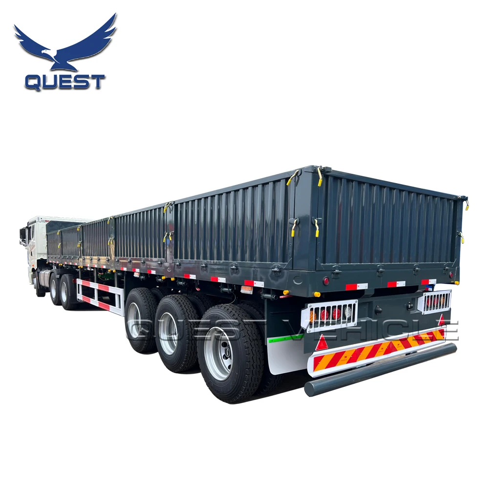 On Sale 60 Tons 40ft Cargo Transportation Dropside Side Boards Semi Trailer