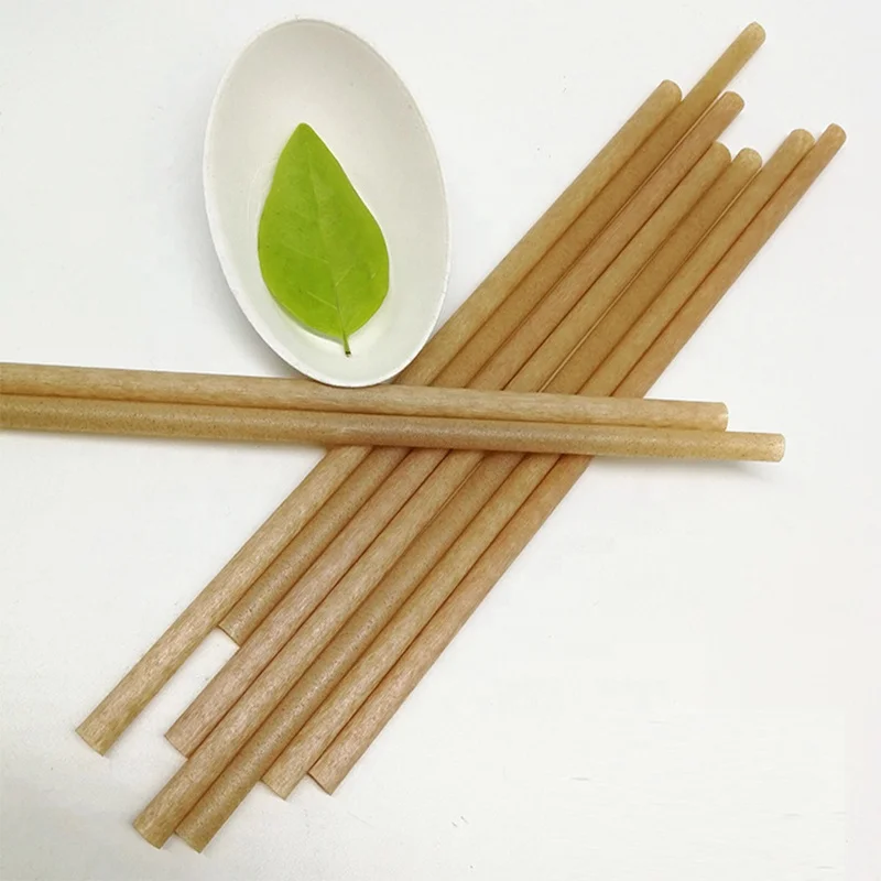 Vegetable fiber Individual wrapped sugarcane bagasse straw Compostable bio degradable Sugar cane drink straw