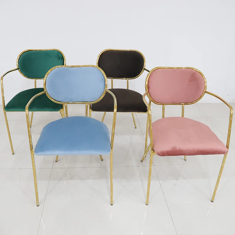Achilles dining chair with upholstered legs lucite leg metallic gold dining chairs