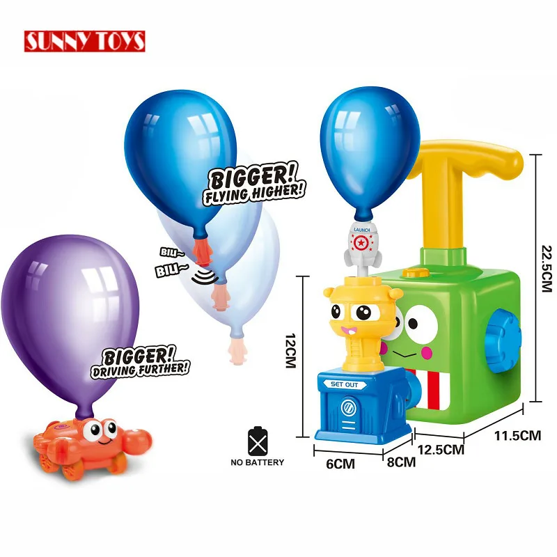 Wholesale Toys  Best Selling kids Pressed Launch Car Balloon Air Powered Launcher Car Toy Set