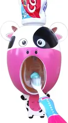 Dropshipping Bathroom Wall Mounted Automatic  Children Kids Family Cartoon Animal  Dispenser Toothpaste Squeezer