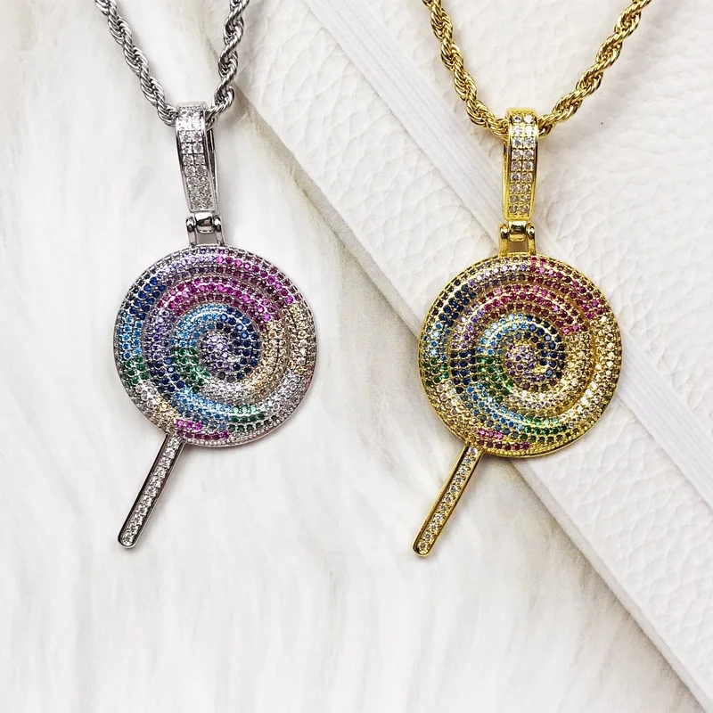 
18k Gold Plated Best Quality No Fade Color Lollipop Jewelry Charms Pendant Fashion Jewelry 