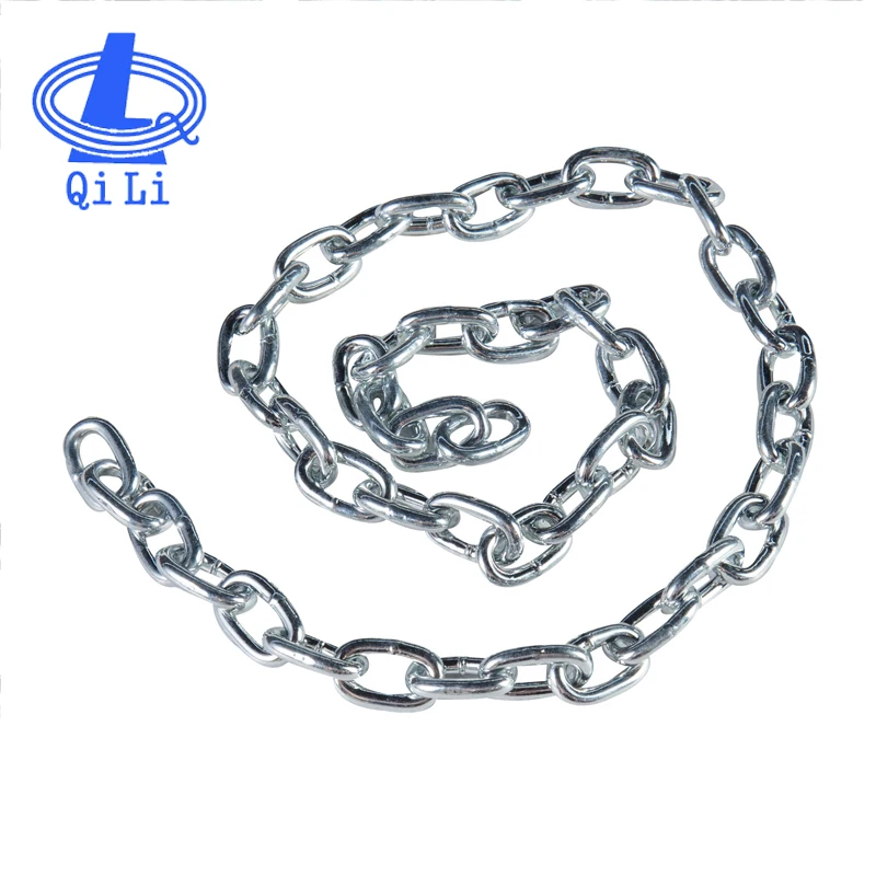 DIN766 galvanized smooth welded short link chain