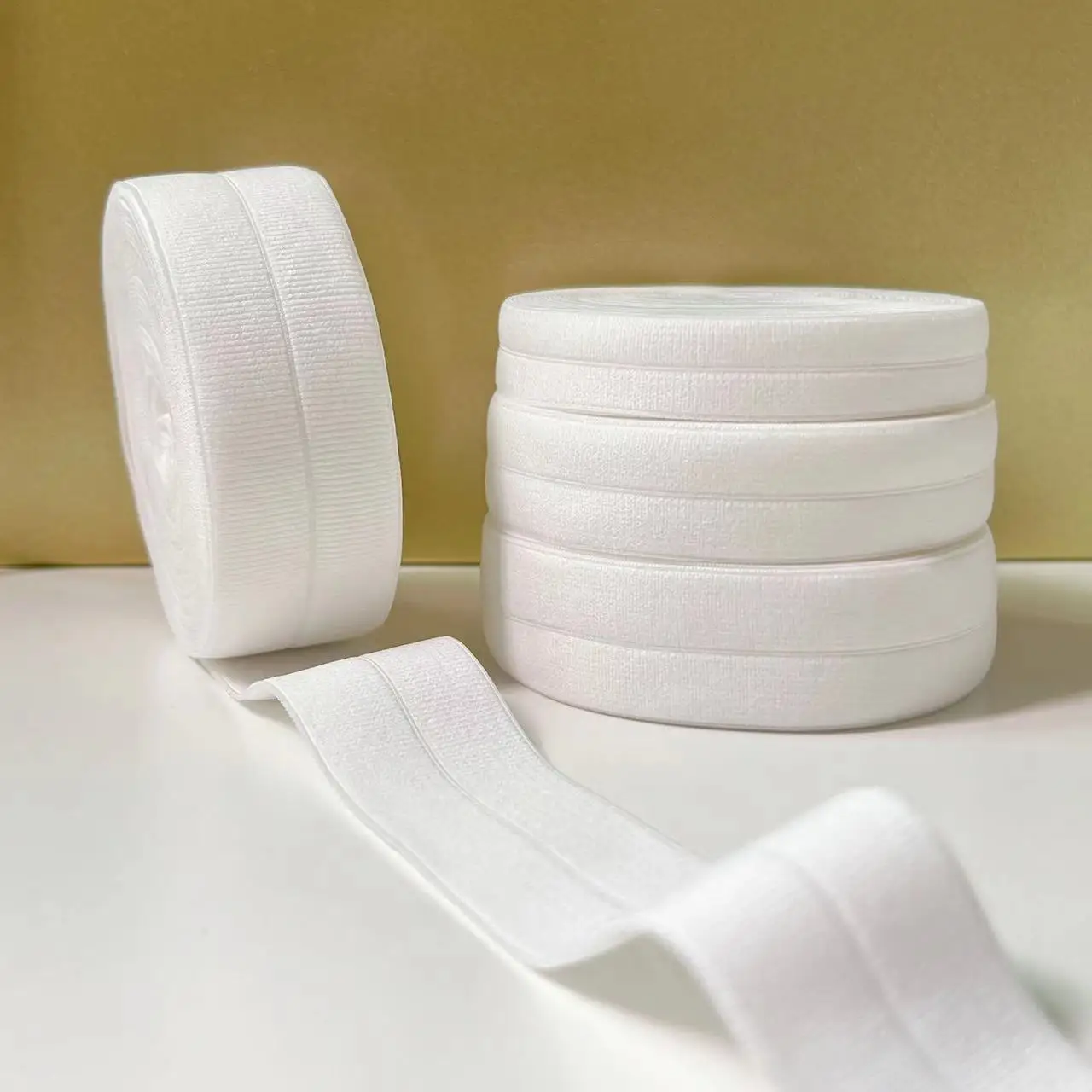 Solid Shiny Fold Over Elastic Band Multirole Spandex Ribbon Sewing Trim Underwear Bra Nylon Soft Elastic Band