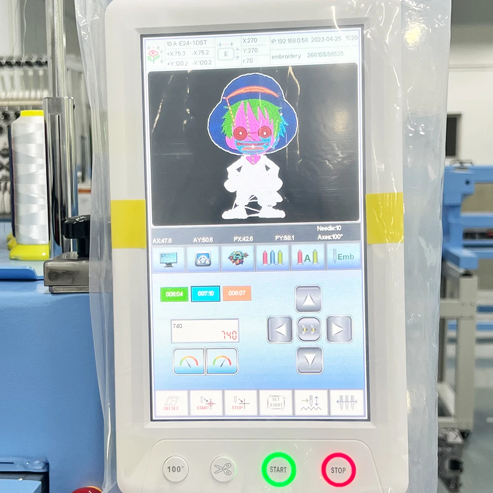 HONPO Best 2 heads computer embroidery machine Automatic thread trimming for cap shirt uniform sweater