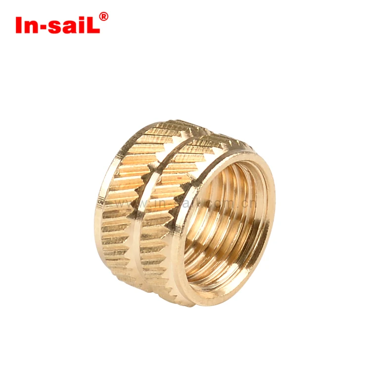 China Fastener Manufacturer RoHS Brass Knurled Threaded Insert Nuts for Plastic Box