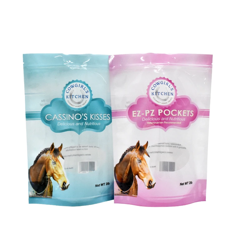 Custom Resealable Flat Bottom Cat Dog Food Feed Pouch Eco Friendly Plastic Travel Recyclable Pet Food Packaging Bag