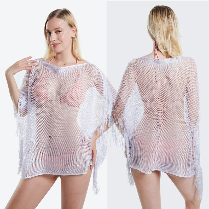 New Fishnet Crochet Coverup Bathing Swimsuit Beach Dress Cover Up Sexy Bikini Swimwear Beach Cover Ups Sunscreen shawl