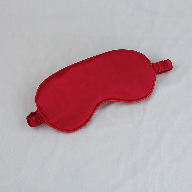 
Customized Luxury Two Side Satin Silk Sleeping Facial Eyeshade Cute With Printing Logo For Home Gift 