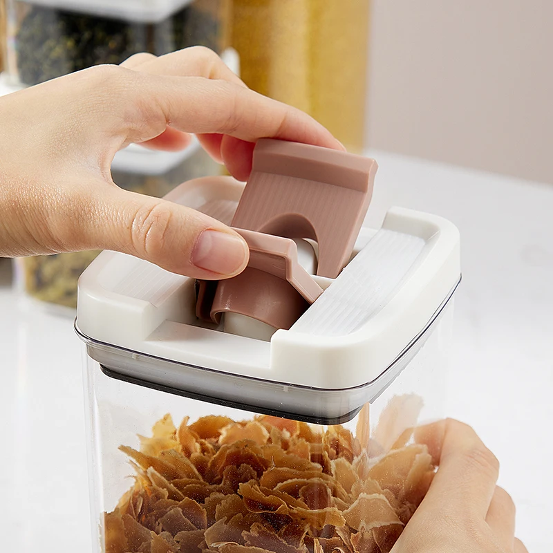 Wholesale Different Capacity Plastic Food Kitchen Multigrain Storage Containers Tank Transparent Sealed Cans