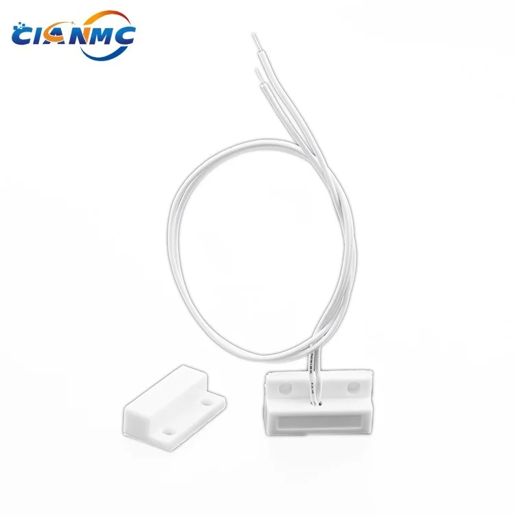 Central Wire Leads Surface Mounted Magnetic Contact Detector Sensor With OKI Reed Switch And Double Sticker Foor Door Open Alarm