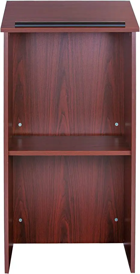 Fashion Design Durable And Practical Mahogany Floor Standing Podium For Hotel And Conference Room