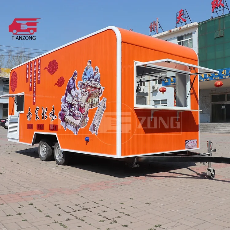 Catering concession food trailers fully equipped foodtruck fast food cart coffee ice cream mobile kitchen food truck