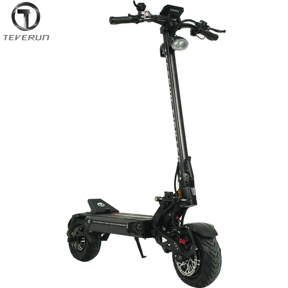 2024 Teverun Fighter Supreme Ultra 72V 60Ah SK Battery Dual Motor 8000W Top Speed 105km/h 11inch Tubeless Tire Teverun Scooter