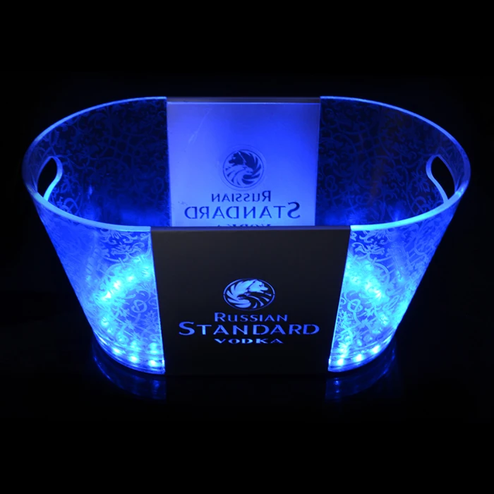 12 L ciroc rechargeable led lighted up plastic ice bucket