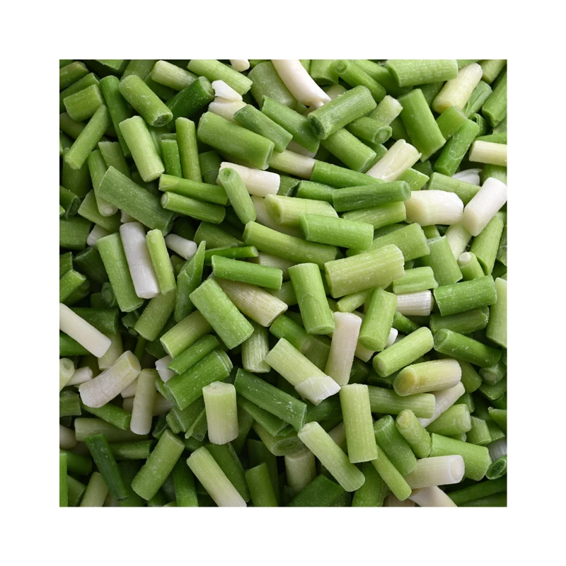 IQF wholesale high quality frozen spring onion green spring onions for sale frozen green garlic cuts