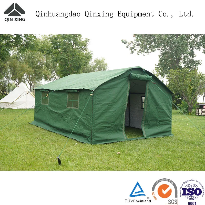 QX factory hot sale 10 20 30 40 50 people camping tent waterproof canvas frame outdoor windter heavy duty tent kilikadiri tent