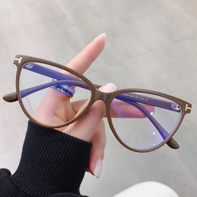 2022 Big Optical Frame Cateye Oversized Anti Blue Light Glasses Custom Logo Ready Goods