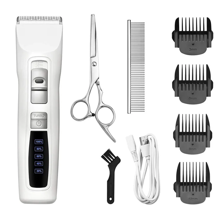 Pet Dog Cat USB Rechargeable Lithium battery Foot Hair double Speed waterproof Ear Eyes Hair Cutter Grooming Kit