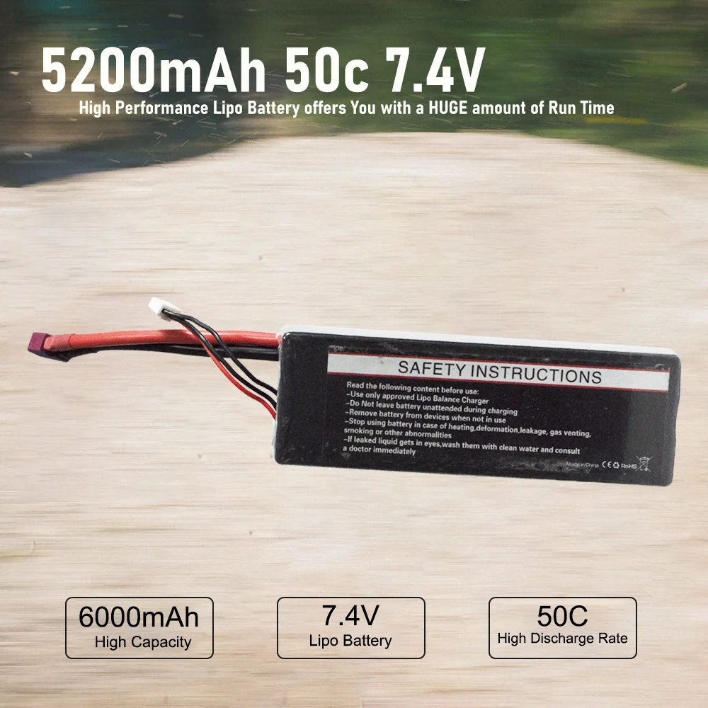Custom rechargeable LYW brand 7.4V 11.1V 14.8V  22.2V 2S lipo battery fpv drone battery with PCM , wire , XT60