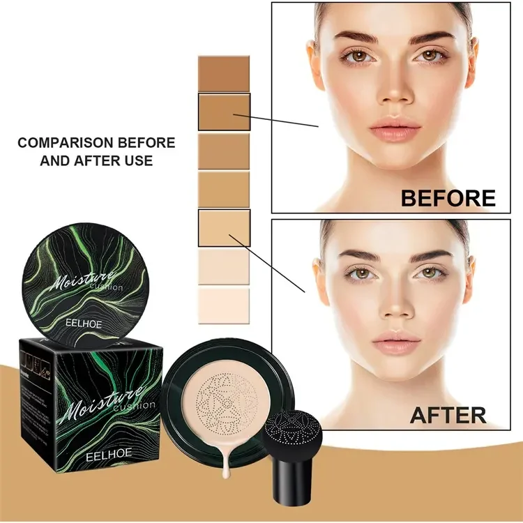 Private label Air Cushion Powder Vegan Long Lasting Waterproof cosmetics moisture bb Cushion Foundation with Puff
