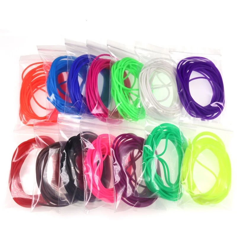 Soft Elastic Thin Film Silicone Tube for Nymph Worm Skin Fishing Rig Sleeve Sabiki Making Fly Tying Material