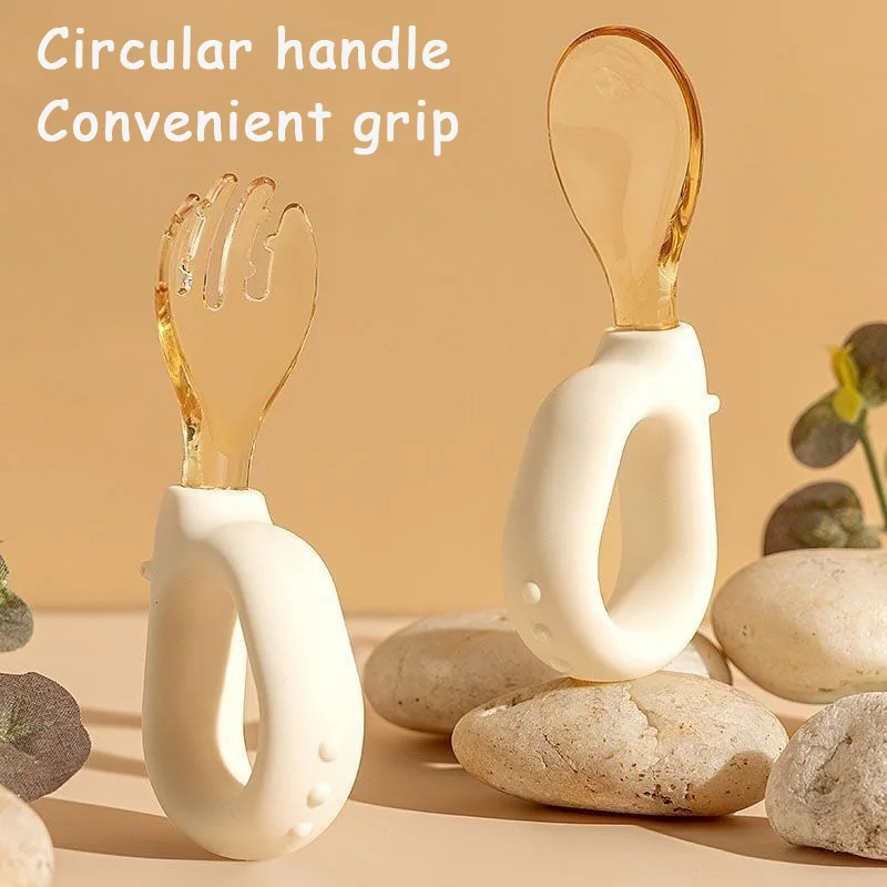 Детская силиконовая ложка и вилка