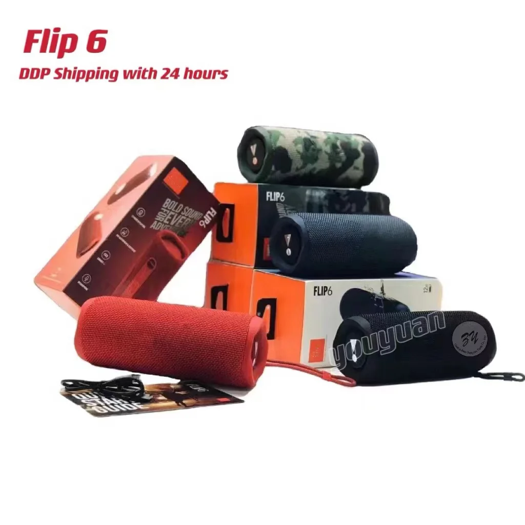 Brand Outlet Fip6 Speakers Outdoor Sports Waterproof Portable Subwoofer  Wireless BT 5.0 Speaker with TF USB FM AUX Flip 6