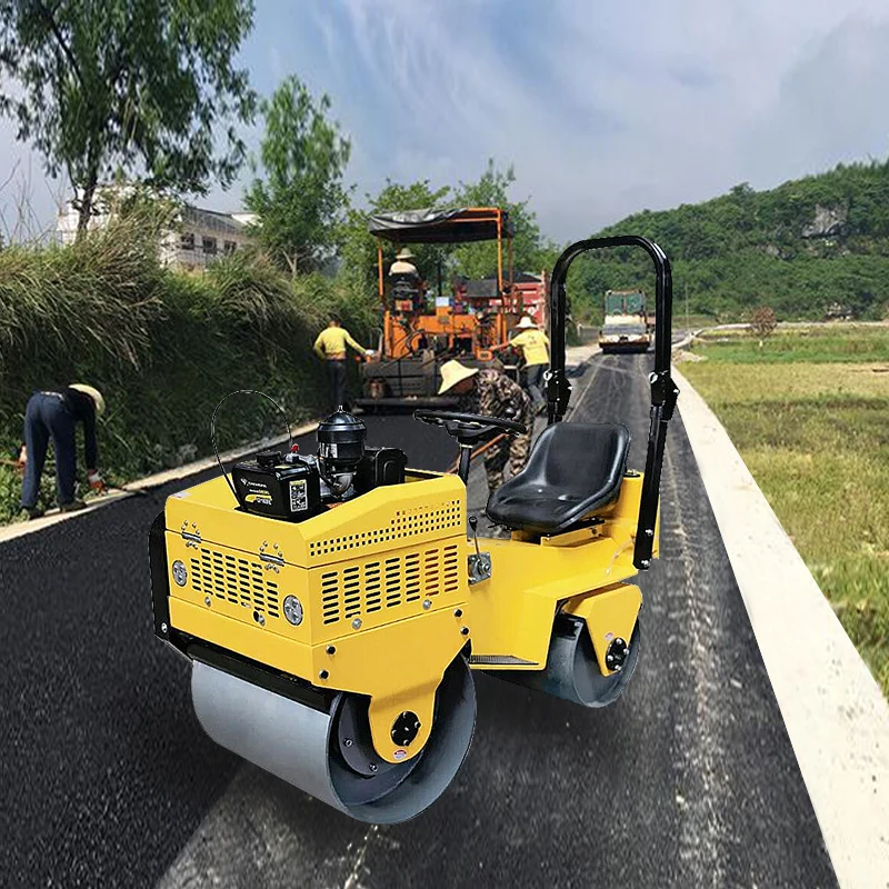 Double Drum Asphalt Concrete Small Vibratory Road Roller For Road Construction Machines