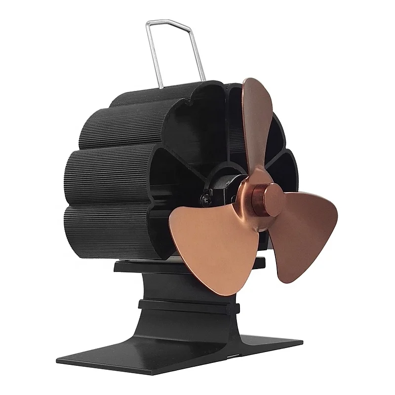 Mini Heat powered Stove Fan 3-Blade Fireplace Eco-friendly fan