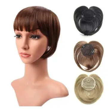Hair Extension Synthetic Bangs Straight Wig Piece Clip on Clip In Overhead Hair Bangs Wigs Liu Hai