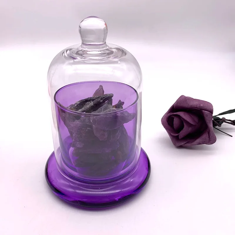 hot selling wholesale price glass dome bell candle jars with glass cover