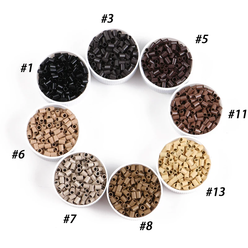 Wholesale Price Flat Copper Beads Tube 3024mm 3225mm 3629mm Mini Locks Straight Copper Micro Ring for I tip Hair Extensions