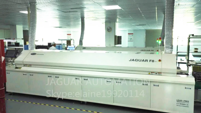 Large Eight Temperature Zone F8-1200 Lead-Free Hot Air SMT Reflow Solder New Condition SMT Production Line Economically Priced