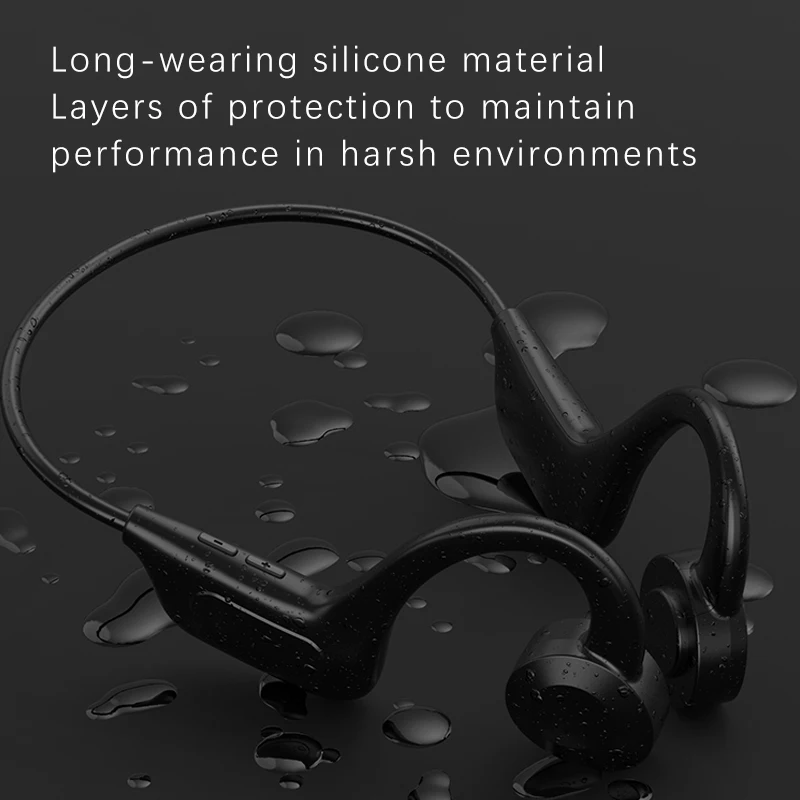 Bone Conduction Headphones Wireless Sports Earphone Bluetooth 5.1 Headset Hands-free With Microphone For Running