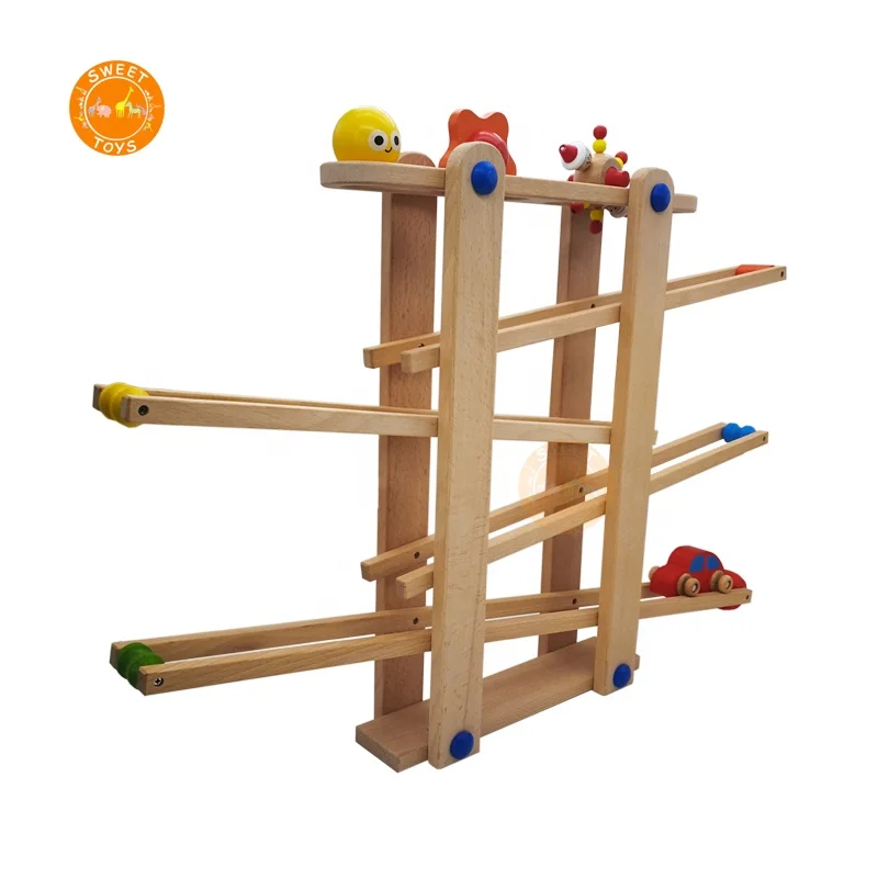 2021 new top selling kids Beech wood glide track toy for kids playing educational toys