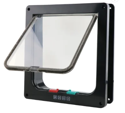 Factory  Suitable for Window and Wall 4 Way Locking Cat Flap Door for Interior Exterior Doors Free Access Cat Flap Door