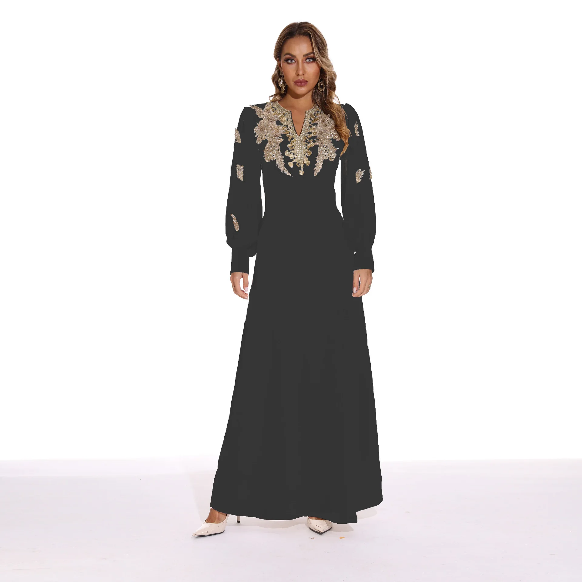 Hot Selling Two-Piece Middle East Islamic Clothing Turkey  Long Slender Dress OEM Service deira dubai abaya