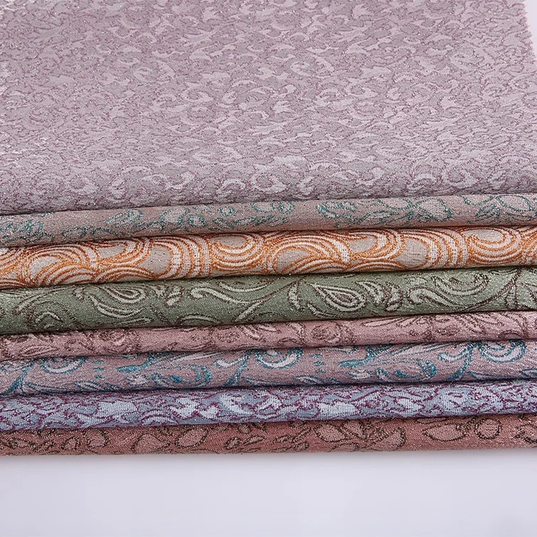 Africa catiionic yarn dyed woven damask jacquard 100% polyester fabric names for dress