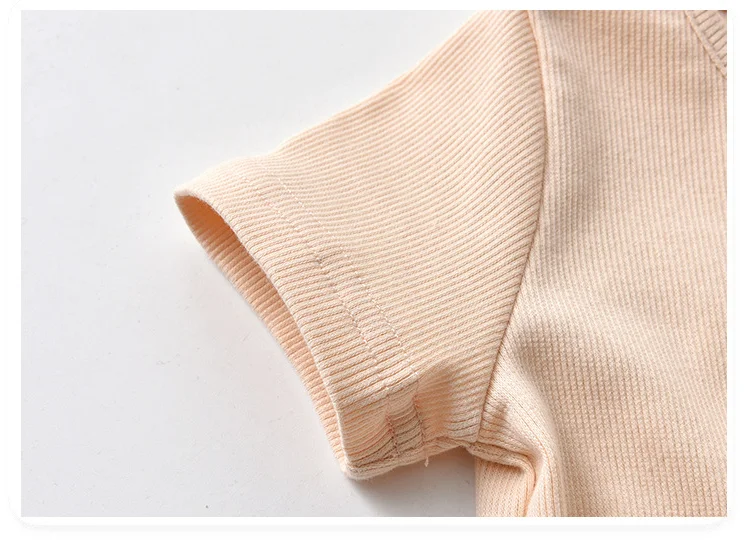 Neutral Toddler Summer Romper Autumn Organic Cotton Sleepwear Comfy Custom Logo Bodysuit 1 Piece Set Unisex Baby