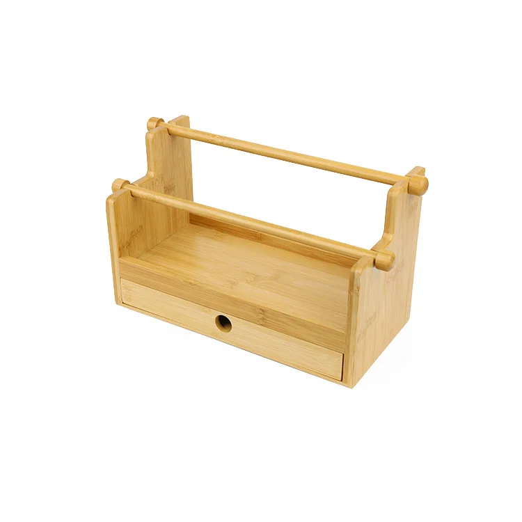 Elegant Jewelry Box with Drawer and Bamboo Rods for Necklaces Perfect for Organized Storage and Display