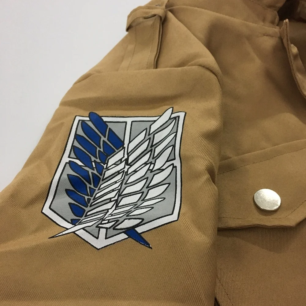 wholesale  Japanese Anime Jacket  Shingeki No Kyojin Cosplay Costume  Brown Coat Women Man Adults Attack On Titan