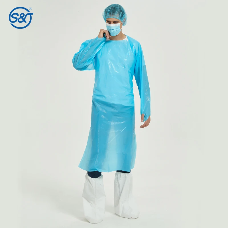 S & J хирургический халат, медицинская одноразовая Больничная Униформа медицинского класса 510K, медицинский Халат с большим циферблатом и длинным рукавом, открывающийся сзади