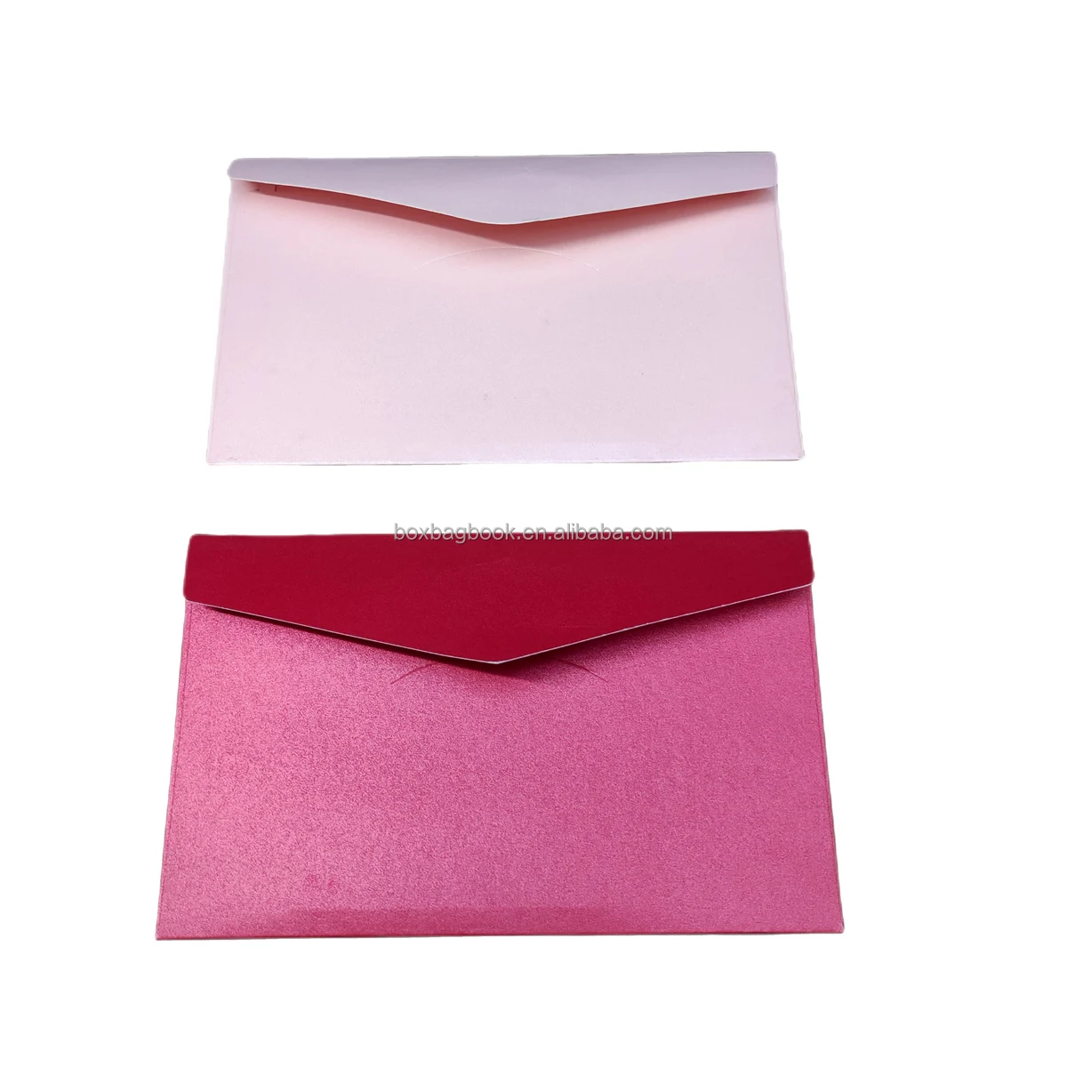 Guangdong Fancy Pink Red Thick Pearl Paper Cheap Courier Letter Post C7 Wallet Envelope Packaging Factor for Wedding Invitations