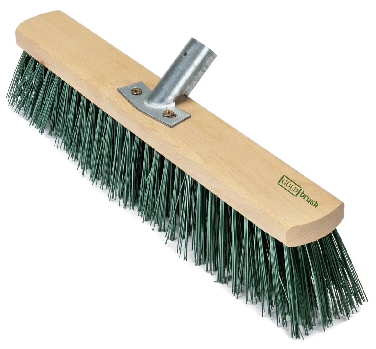 Heavy Duty Wood Concrete Floor Push Broom Outdoor Deck Scrub Brush