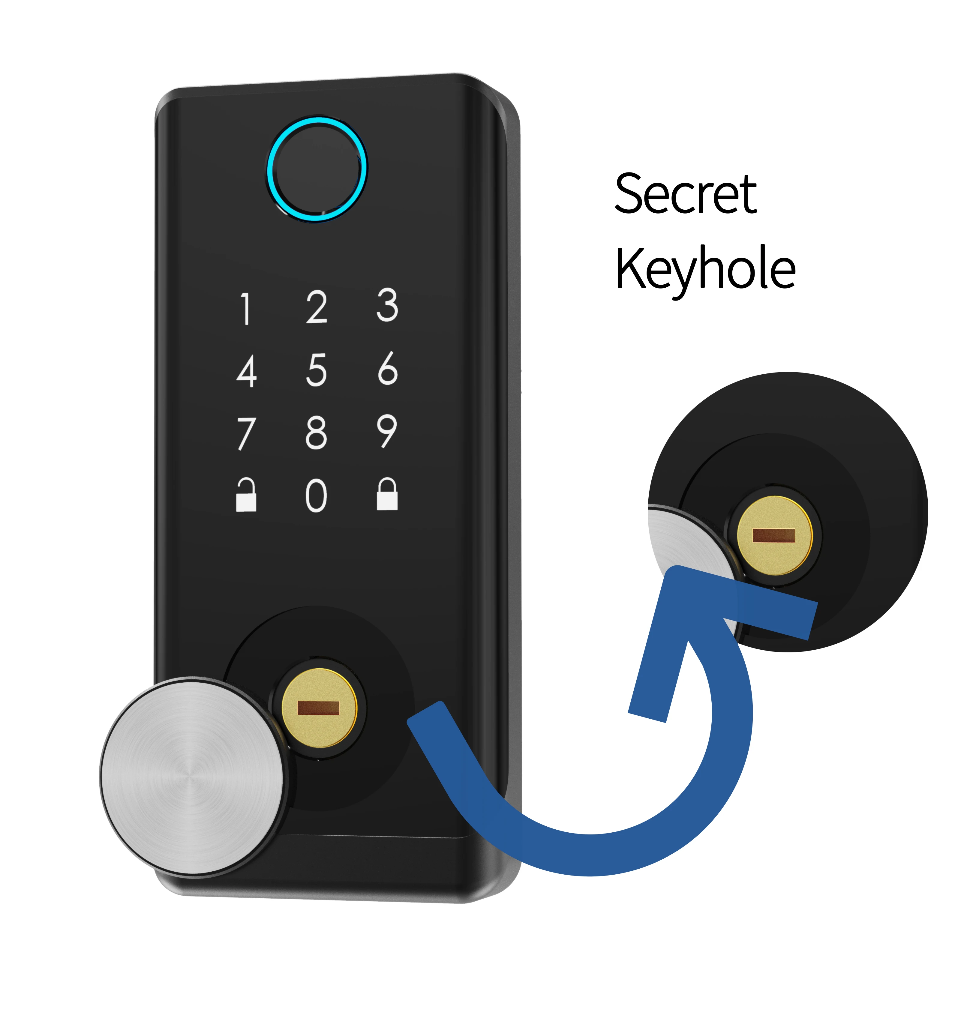 Wifi biometric keyless touch keyboard waterproof design costom deadbolt lock glass outdoor nfc smart lock