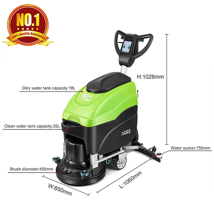 Machinery sweeper cleaner cleaning machine equipment industrial electric walk behind  auto floor scrubber dryer