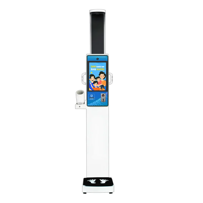 19 inch Display health exam kiosk telemedicine selfservice Digital Height Weight Scale Medical  Health Checkup Kiosk