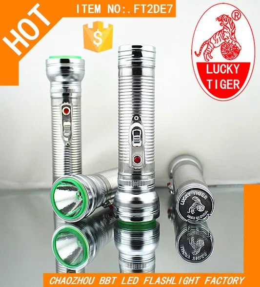 Lucky tiger-FT2DE7 Iron Led Flashlight Torch Battery Tactical Emergency #RDA #TOKAILUX #LUKEN #DIFERLUX