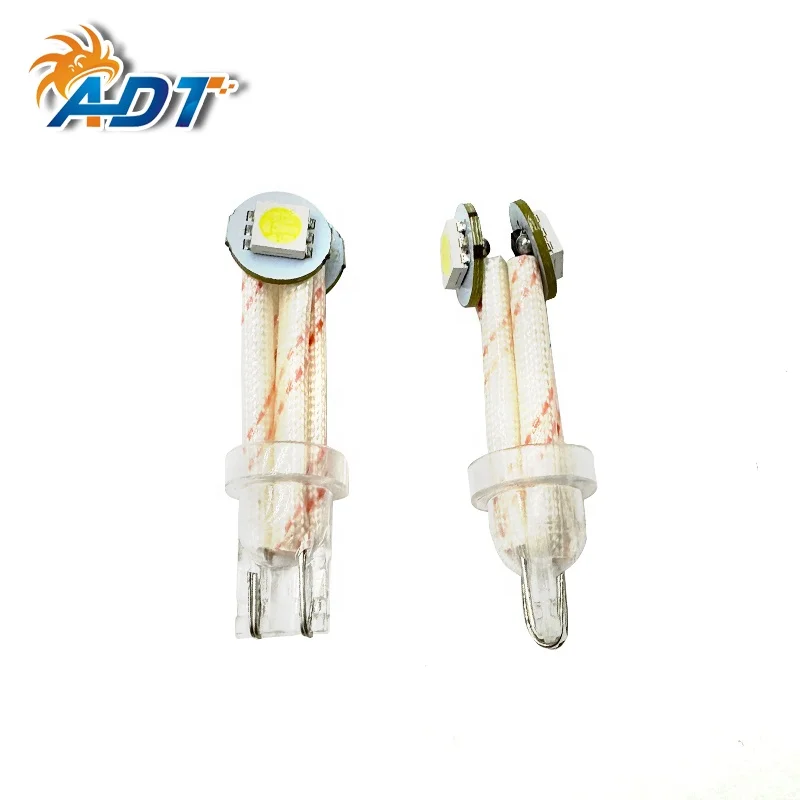 ADT Transparent base insert t10 194 #555 2Leds 5050SMD Pinball 6.3 V Flexible 360 Angle pinball led lamps Light Purple